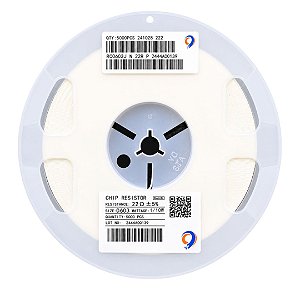 Resistor SMD 22 Ohms 0603 100mW 5% RC0603JN22RP - Rolo 5.000 Unidades