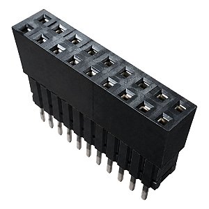 Samtec ESQ-106-12-L-D - Receptáculo Fêmea 12 Pinos PHT Passo 2,54mm
