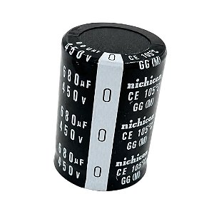Nichicon Capacitor Eletrolítico Snap-In 680uF 680mF 450V 105°C 50x35mm