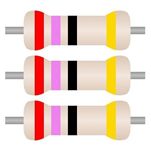 100x Resistor Axial 27 Ohms ±5% 0,25W (1/4W) CR25