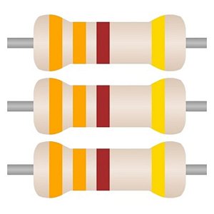 100x Resistor Axial 330 Ohms ±5% 0,25W (1/4W) CR25