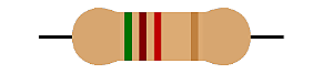 100x Resistor Axial 5K1 Ohms ±5% 0,25W (1/4W) CR25