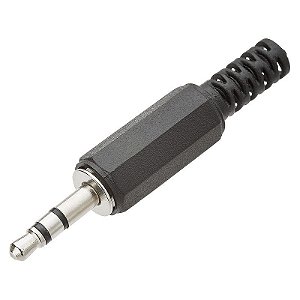 Conector P2 Macho Estéreo 3,5mm para Cabo com Rabicho 3818