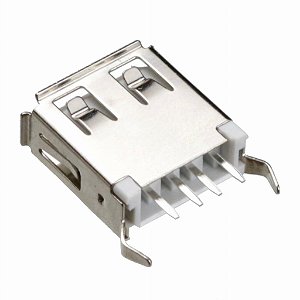 DS1095-10 Conector USB Tipo A Fêmea 4 Pinos Vertical PCI