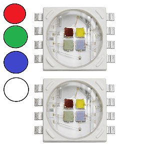 LED de Potência RGBW 10W 350mA 4 Cores SMD 9,1x7x3,1mm PC8N-10LTE-C