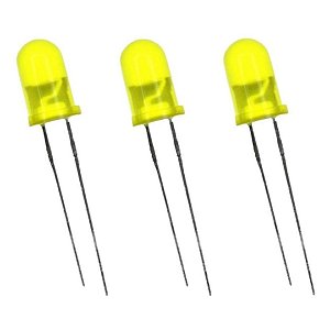 LED Amarelo 5mm THT Difuso 30mcd Foryard FYL-5012YD1C