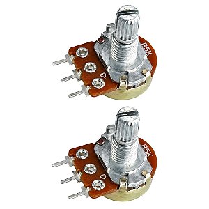 Potenciômetro Linear 5K B5K 15mm 3 Pinos WH148-1
