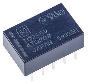 Relé de Sinal Fraco TQ2-5V Bobina 5VDC 1A 10 Pinos