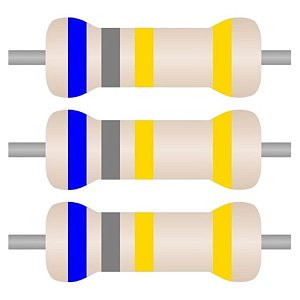 100x Resistor 6R8 1/4W Axial 5% CR25