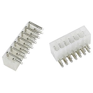 Conector PCI Mini Fit Jr Macho 14P (2x7) 90° Passo 4.2mm JS-1152-14