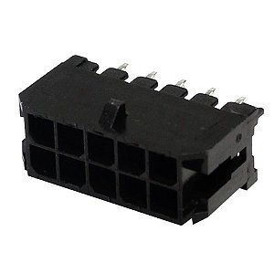 Conector Micro-Fit 3.0 MCFPQ-08 8 Pinos 2 Fileiras Macho 3mm PTH
