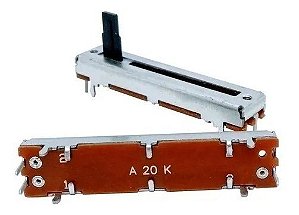 Potenciômetro Slide 20KΩ A20K 45mm para Mesa de Som