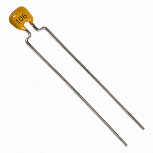 Capacitor Cerâmico 10uF 50V Código 106 Passo 2,54mm KYOCERA AVX