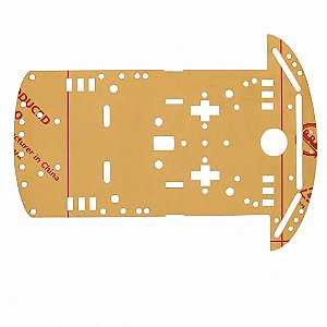 Base de Acrílico Transparente para Kit Chassi 2WD Robótica