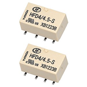 HFD4/4.5-SR Relé Eletromecânico SMD 4.5V 2A 8 Pinos Alta Sensibilidade