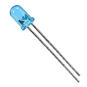LED Indicador Azul 470nm Oval 5mm Difuso 850mcd HLMP-AB61-RU0YY