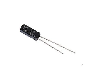 Capacitor 1uF 100V Eletrolítico Radial 85°C 5x11