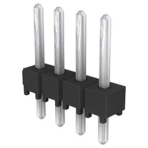 Barra Header Macho Vertical 4 Vias Through Hole 2,54mm TSW-104-07-T-S
