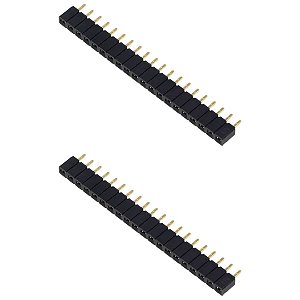 Receptáculo Fêmea 20 Contatos 1x20 Passo 2,54mm Samtec SLW-120-01-G-S