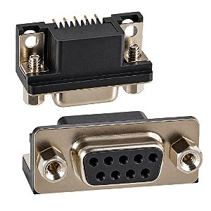 Conector DB9 Fêmea Angular 90 Graus para PCI NorComp 182-009-213R181
