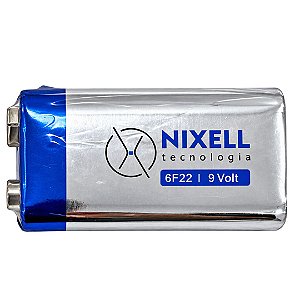 Bateria 9V Nixell Modelo 6F22 para Equipamentos Eletrônicos