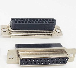 DB25 Fêmea 25 Posições Conector D-Sub Crimpagem 180°