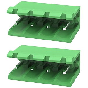 Borne Macho PCB 4 Vias Passo 5.08mm Horizontal 180° ZBF400V-5.08-04P