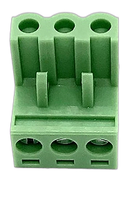 Borne Plugável Fêmea 3 Pinos - Passo 5,08mm 90° ZBK400R-5.08-03P