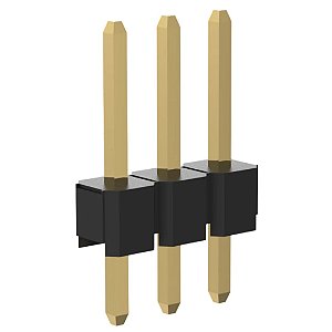 Barra de Pinos Macho 1x3 Vias Passo 2,54mm Amphenol G800W305018EU