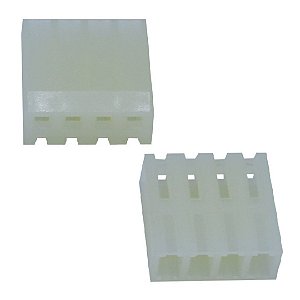 Conector Alojamento KK 4 Vias 3.96mm Fêmea 180° – 3069-04