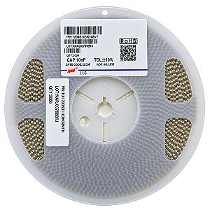1206B103K102NT - Rolo com 3.000 Capacitores Cerâmicos 10nF 1000V 1206