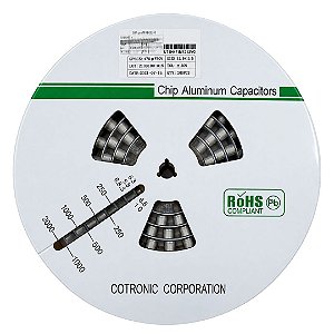 Rolo 200x Capacitor SMD Eletrolítico 470uF 50V UT1H471M1213VG COTRONIC