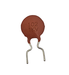 Capacitor Disco Cerâmico 1000V 1nF Pré Formado 102 para Eletrônica