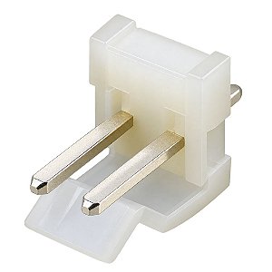 Conector KK 2 Vias Macho para Placa Passo 3.96mm 180 Graus