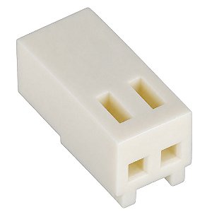 Alojamento Conector KK 2 Vias Fêmea Pitch 2,54mm 180°