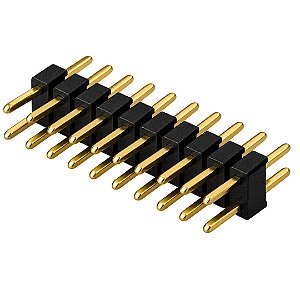 Conector Barra de Pinos 20 Vias Macho 2x10 2,54mm 180° 11,2mm