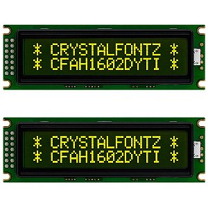 Display 1602 LCD 16x2 com Retroiluminação LED Amarela CFAH1602D-YTI-ET