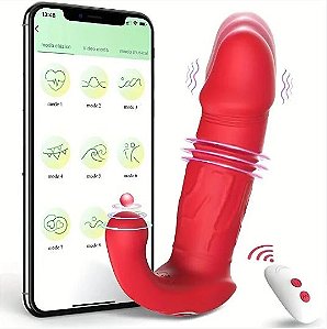 Vibrador Estimulador Próstata Sobe Desce controlado App e C Remoto - Lover Viber