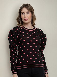 Blusa Tricot Bolas Manga Longa - Conforto e Charme para o Inverno