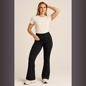 Calça Flare - Tecido Emanna