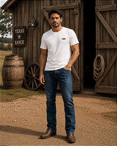 Camiseta Aroeira Off Gola O - Couro