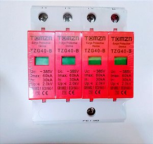 DPS - Dispositivo de Proteção contra Surtos 385v 4 polos Tomzn