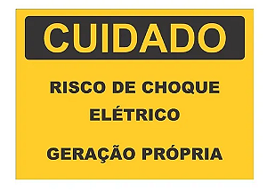 Placa de Sinalização de Geração Fotovoltaica Própria