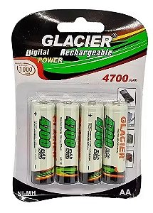 Baterias Recarregaveis Glacier 4700 mAh 4 unidades