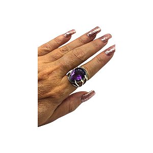 Anel Ametista Gota