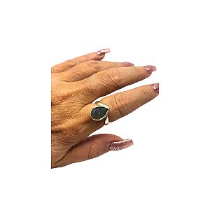 Anel Gota Labradorita