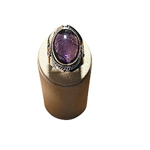 Anel Ametista Oval Om