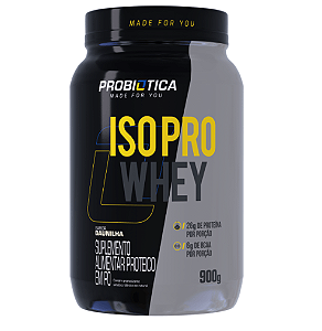 ISO PRO WHEY PROBIOTICA POTE 900G SABOR BAUNILHA