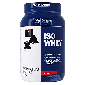 ISO WHEY MAX TITANIUM POTE 900G SABOR MORANGO