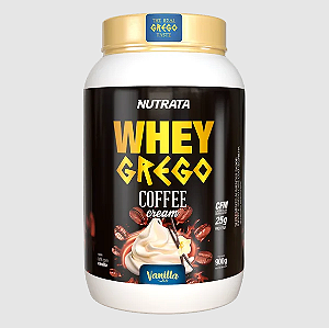 WHEY GREGO NUTRATA POTE 900G SABOR COFFEE CREAM VANILLA